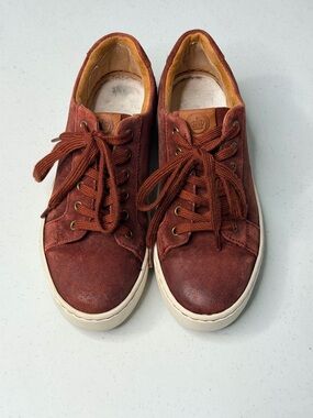Born Rust Brown Suede Women's Lace-Up Sneakers
